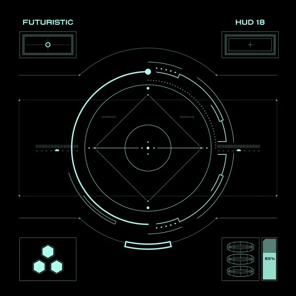 Interface de usuário futurista tela sensível ao toque HUD — Fotografia de Stock