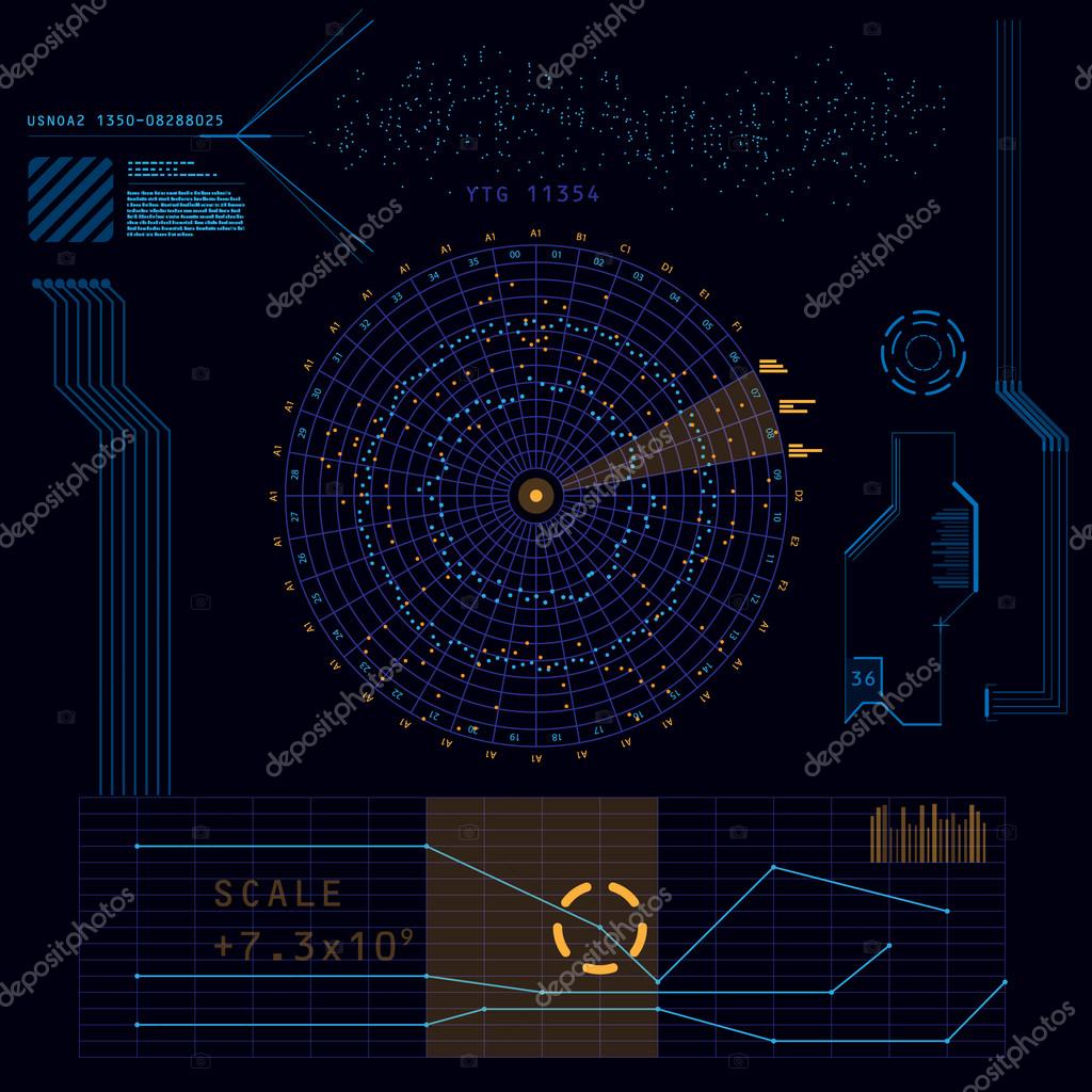 Abstract future, concept vector futuristic blue virtual graphic touch user interface HUD