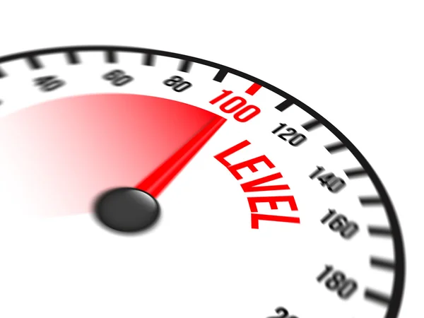 Speedometer Focused on a Hundred Level — Stock Photo, Image