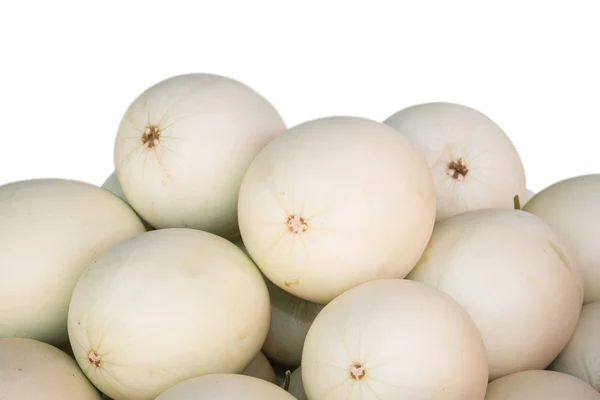 Mucchio di melone bianco isolato su fondo bianco — Foto Stock