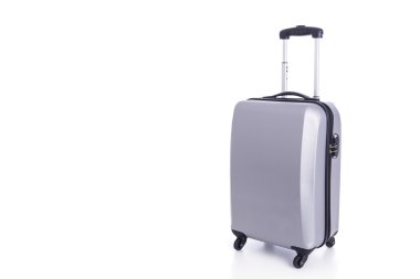 Beyaz arka plan üzerinde izole büyük gri Bagaj