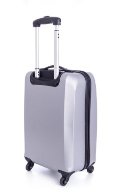 Beyaz arka plan üzerinde izole büyük gri Bagaj