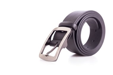 Yeni siyah kuşak üzerinde beyaz izole kapatmak 