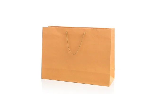 Close up brown paper bag isolated on white — Stock Photo, Image