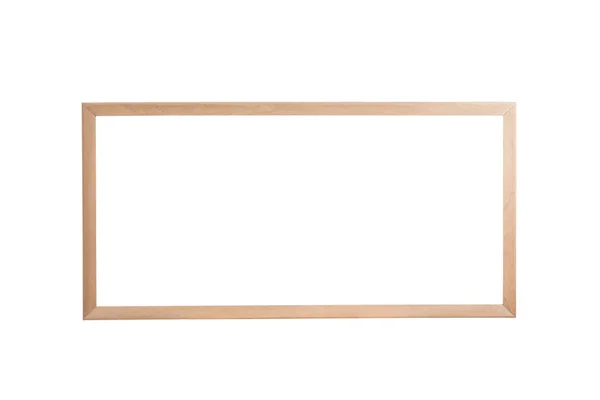 Puste drewniane ramki na białym tle — Zdjęcie stockowe