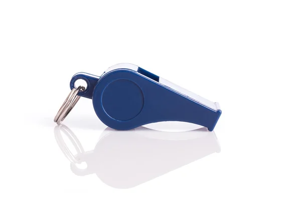 New blue whistle isolated on white background — Stock Photo, Image