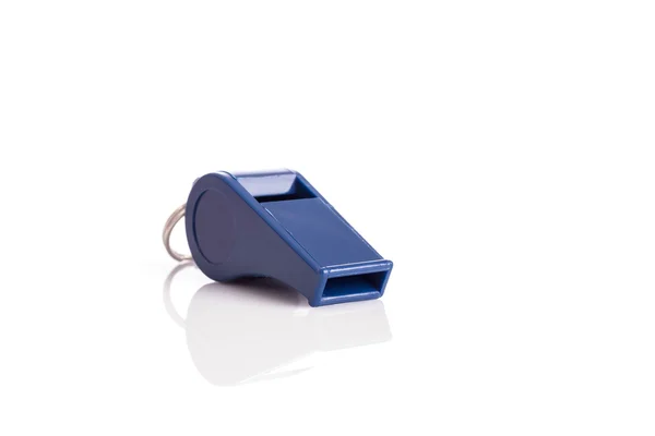 New blue whistle isolated on white background — Stock Photo, Image