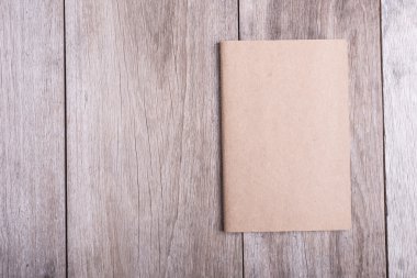 Eski ahşap tahta kitap Üstten Görünüm 