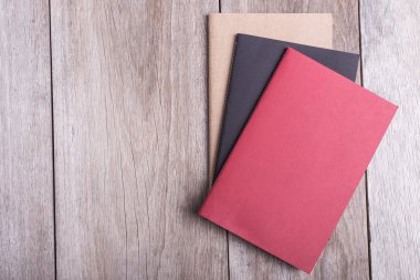 Eski ahşap tahta kitap Üstten Görünüm 