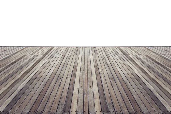 Wooden flooring with white isolated space for design — Stock Photo, Image