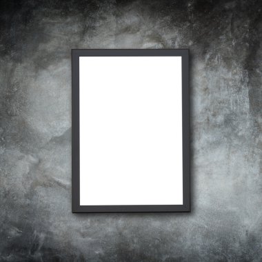 Ahşap fotoğraf çerçevesi taş duvar, boş 