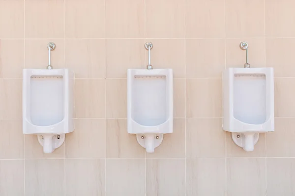 Row of outdoor urinals Men public toilet — Stock Photo, Image