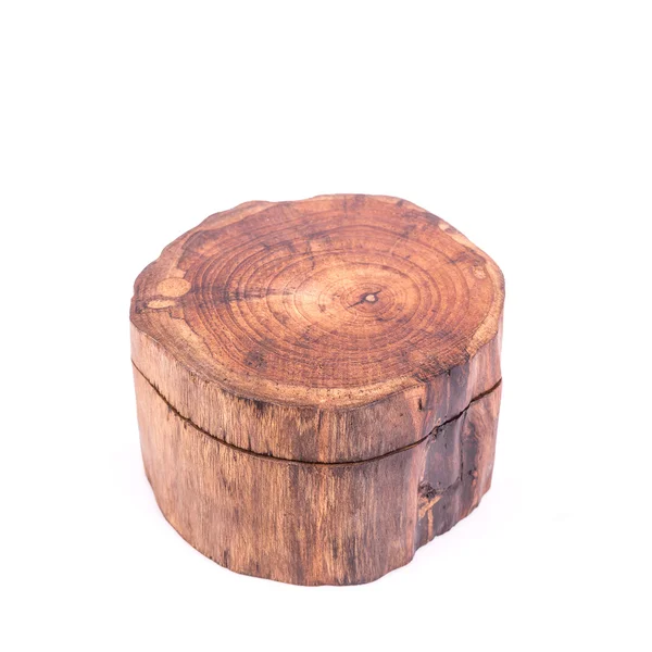 Caja de madera tradicional tailandesa aislada en blanco — Foto de Stock