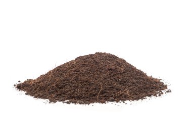 Pile of soil isolated on white background clipart