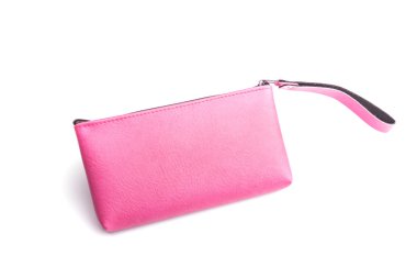 Beyaz arka plan üzerinde izole renk Bayan deri çanta