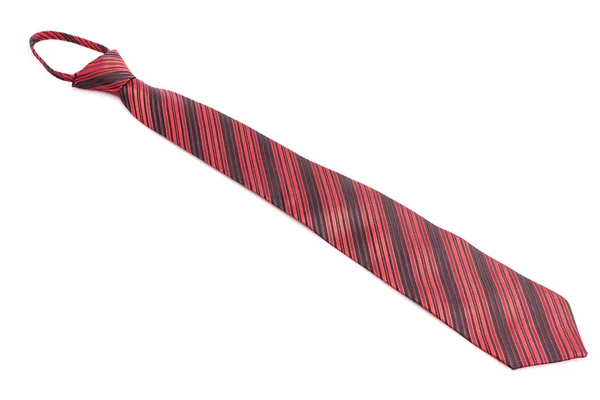Nova gravata vermelha isolada no fundo branco — Fotografia de Stock