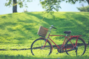 Kırmızı Japonya tarzı klasik Bisiklet Parkı