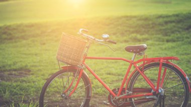 Kırmızı Japonya tarzı klasik Bisiklet Parkı