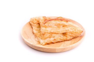 Ananas pasta üzerinde beyaz izole kapatmak 