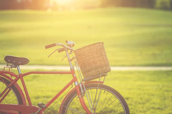 Bicicleta clássica estilo Red Japan no parque — Fotografia de Stock