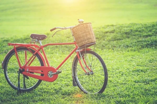 公園で赤日本スタイルのクラシック自転車 — ストック写真