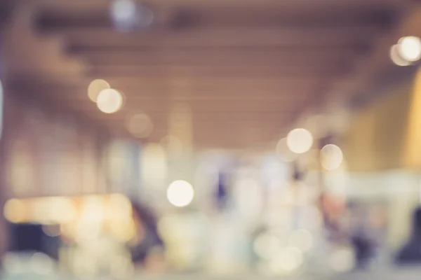 Blurred image of people in coffee shop with bokeh, vintage color — Stock Photo, Image