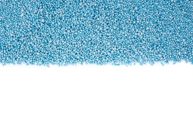 Top view of pattern blue urea fertilizer isolated on white  clipart