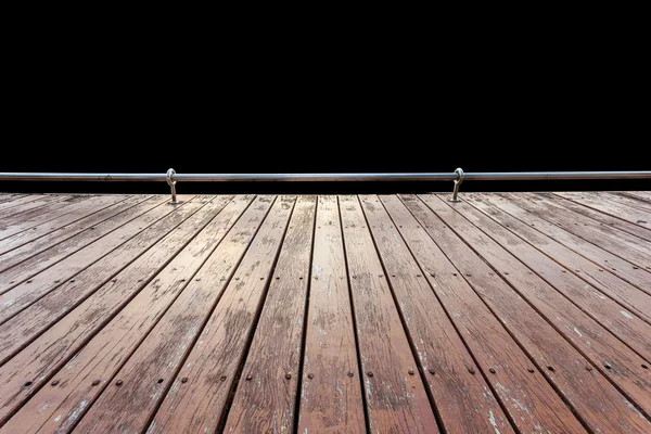 Old exterior wooden decking or flooring isolated on white. Saved — Stock Photo, Image