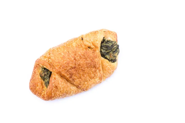 Ovanifrån Croissant isolerad på vit bakgrund — Stockfoto