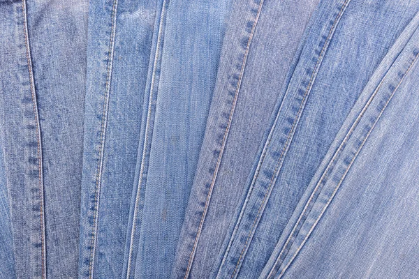 Old blue jeans texture and background — Stock Photo, Image