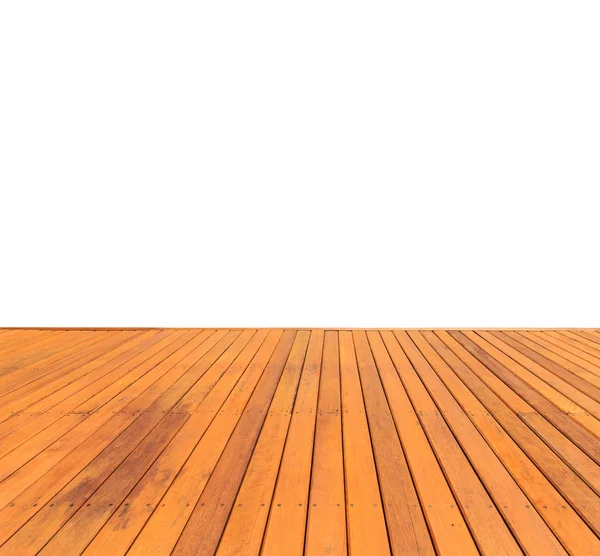 Trädäcket och golv isolerade på vit bakgrund — Stockfoto