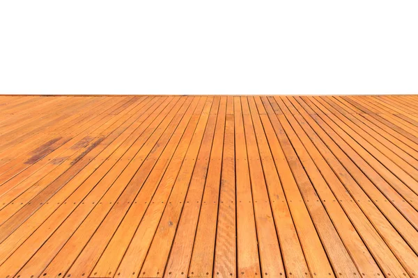 Close up old wooden flooring isolated on white — Stock Photo, Image