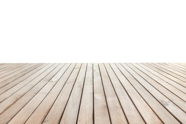 Дерев'яна палуба і підлога ізольовані на білому тлі — стокове фото