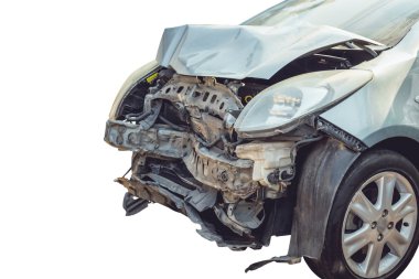 Ön kapanışını kaza araba kaza izole üzerinde white tarafından