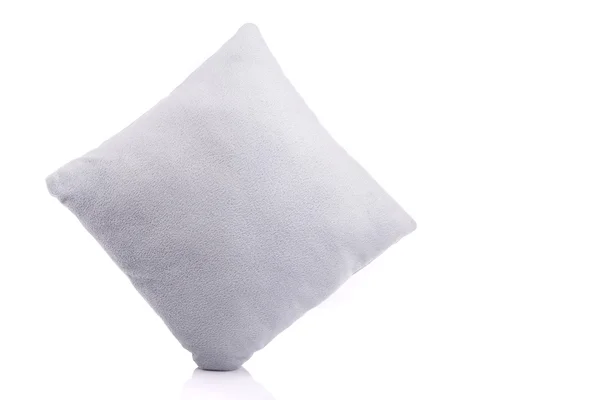 Grey pillow isolated on white background — Stock Photo, Image