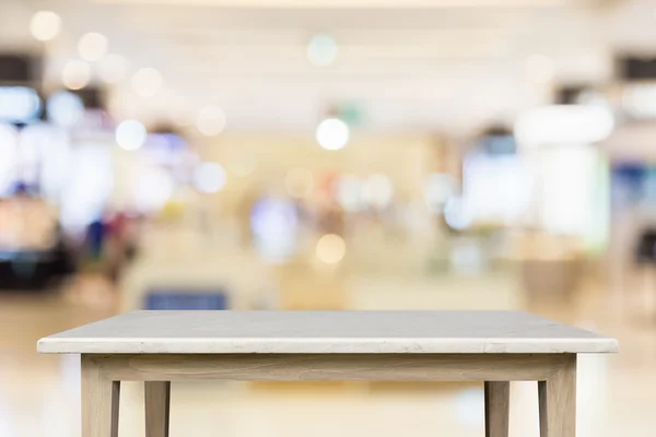 Plateau vide de table en pierre naturelle et flou avec fond bokeh — Photo