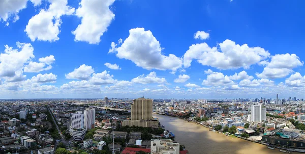 Bangkok City and Chao Phraya River — Stock Photo, Image