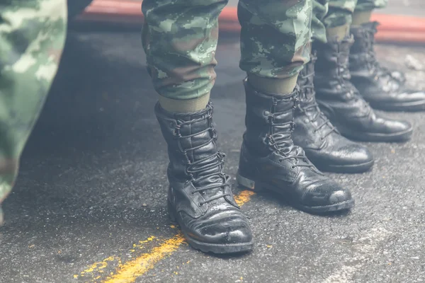 Thai Soldier - boots close-up — Stock Photo, Image