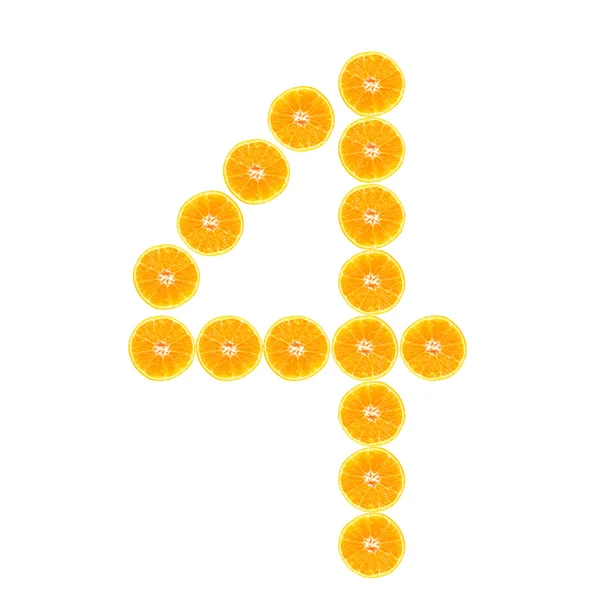 Mezza arancia isolata su sfondo bianco — Foto Stock