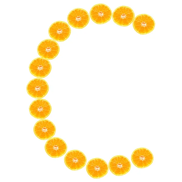 Half of orange isolated on white background — Stock Photo, Image