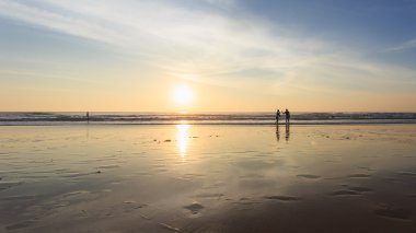 Sunset Beach Phuket Tayland turist silüeti