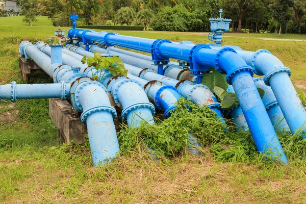 Big blue color main water supply