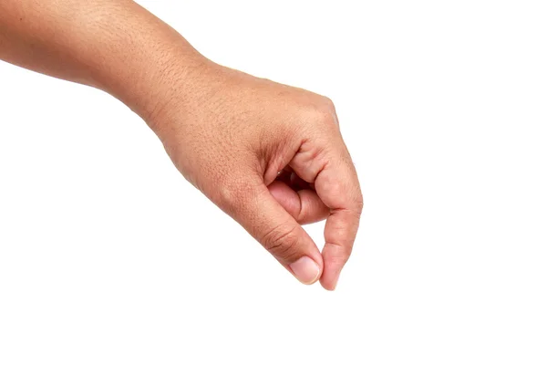 Woman hand with palm up isolated on white background — Stock Photo, Image