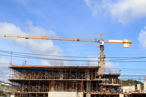 Crane in construction site — Stock Photo, Image