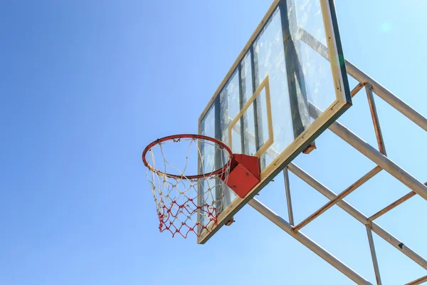 Basketball hoop with cage — Stock Photo, Image