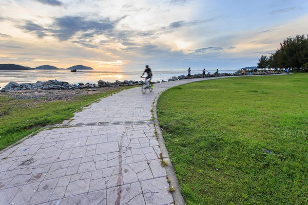 Cycliste dans le parc — Photo