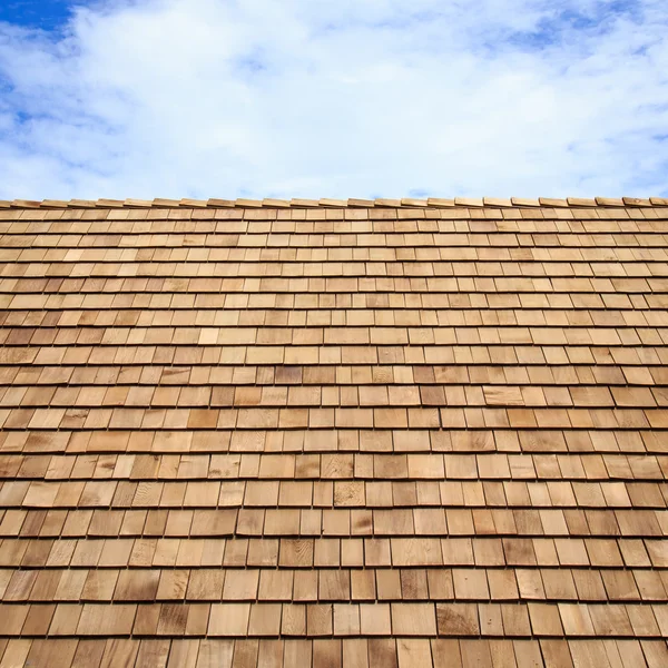 Telhado de madeira Textura da telha — Fotografia de Stock