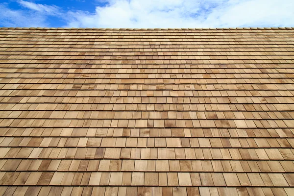 Techo de madera Textura de teja — Foto de Stock