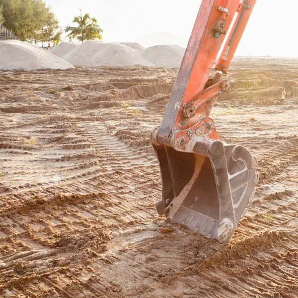 Primer plano del cucharón de la excavadora — Foto de Stock