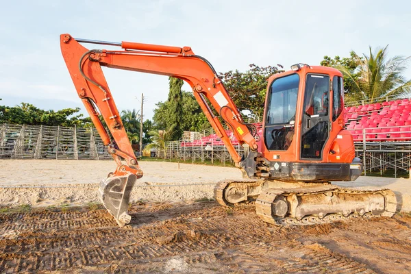 Suporte de escavadeira no canteiro de obras — Fotografia de Stock